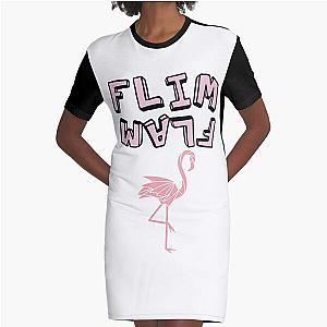 Flamingo Flim Flam Flim Flam Graphic T-Shirt Dress