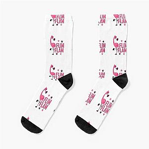 Flim flam flamingo- Funny Flamingo Flim Flam Socks