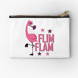 Flim flam flamingo- Funny Flamingo Flim Flam Zipper Pouch