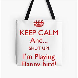 Flappy Bird White All Over Print Tote Bag