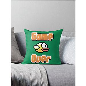 Flappy Bird Game Over Throw Pillow