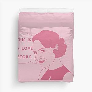 Fleabag This is a Love Story Comic Pink Pastel Illustration Duvet Cover