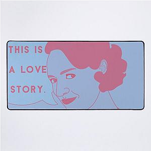 Fleabag This is a Love Story Comic Pink Blue Pastel Illustration Desk Mat