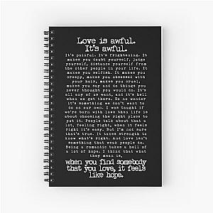 Fleabag Love Speech- Hot Priest Wedding- Typewriter Quote Spiral Notebook