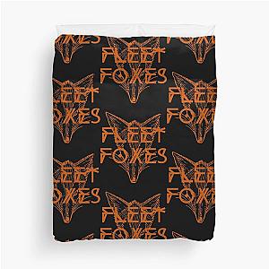 Fleet Foxes Fox Drawing and Geometric Illustration Duvet Cover