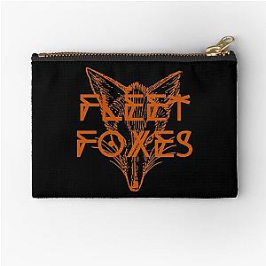 Fleet Foxes Fox Drawing and Geometric Illustration Zipper Pouch