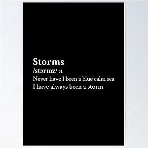 Storms by Fleetwood Mac Black Aesthetic Poster