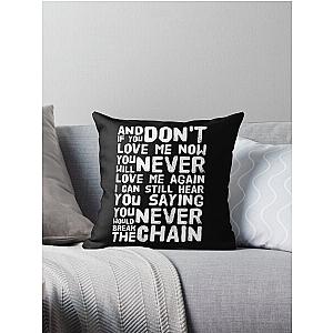 Fleetwood Mac The Chain Lyrics Throw Pillow