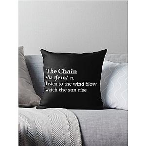 The Chain by Fleetwood Mac Stevie Nicks Aesthetic Minimal Black Throw Pillow