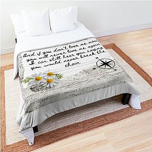 The Chain Fleetwood Mac Lyric Print Comforter