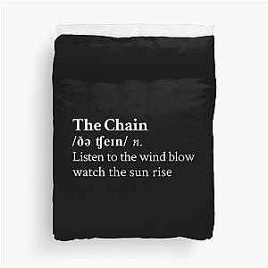 The Chain by Fleetwood Mac Stevie Nicks Aesthetic Minimal Black Duvet Cover