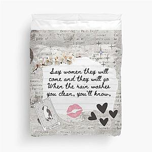 Dreams by Fleetwood Mac Lyric Print Duvet Cover