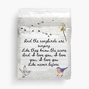 Songbird by Fleetwood Mac Lyric Print Duvet Cover