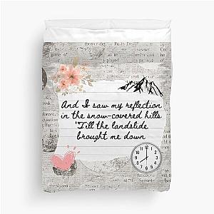 Landslide by Fleetwood Mac Lyric Print Duvet Cover