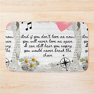 The Chain Fleetwood Mac Lyric Print Bath Mat