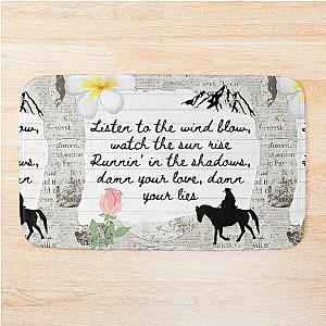 The Chain Fleetwood Mac Lyric Print Bath Mat