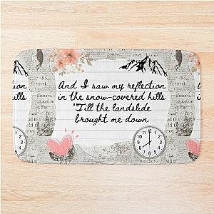 Landslide by Fleetwood Mac Lyric Print Bath Mat