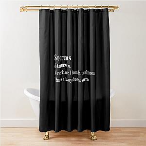 Storms by Fleetwood Mac Black Aesthetic Shower Curtain
