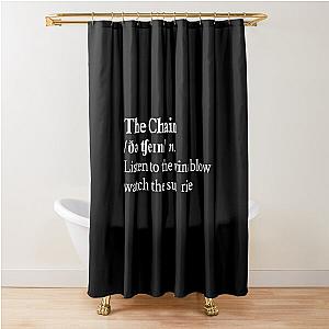 The Chain by Fleetwood Mac Stevie Nicks Aesthetic Minimal Black Shower Curtain