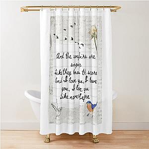 Songbird by Fleetwood Mac Lyric Print Shower Curtain