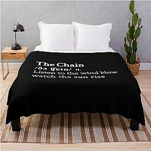 The Chain by Fleetwood Mac Stevie Nicks Aesthetic Minimal Black Throw Blanket