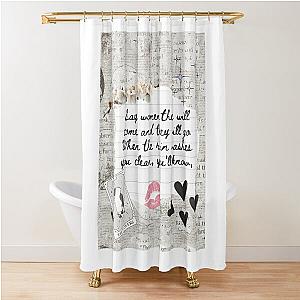 Dreams by Fleetwood Mac Lyric Print Shower Curtain