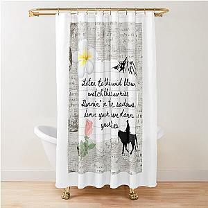 The Chain Fleetwood Mac Lyric Print Shower Curtain