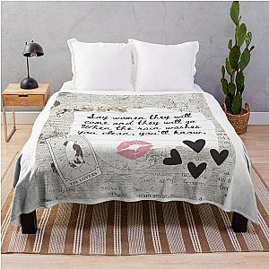 Dreams by Fleetwood Mac Lyric Print Throw Blanket