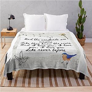 Songbird by Fleetwood Mac Lyric Print Throw Blanket