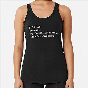 Storms by Fleetwood Mac Black Aesthetic Racerback Tank Top