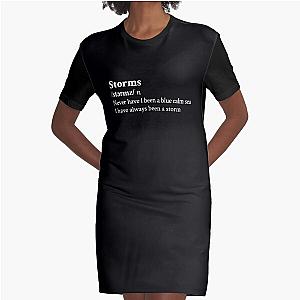 Storms by Fleetwood Mac Black Aesthetic Graphic T-Shirt Dress