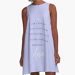 Landslide Fleetwood Mac Lyric Print A-Line Dress