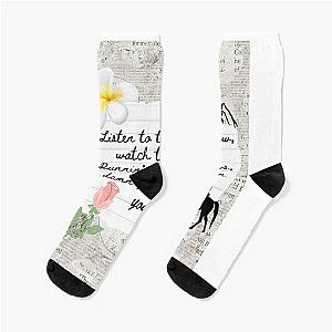 The Chain Fleetwood Mac Lyric Print Socks