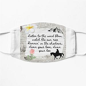 The Chain Fleetwood Mac Lyric Print Flat Mask