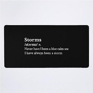 Storms by Fleetwood Mac Black Aesthetic Desk Mat