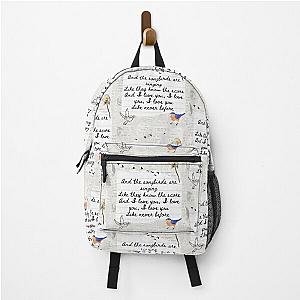 Songbird by Fleetwood Mac Lyric Print Backpack