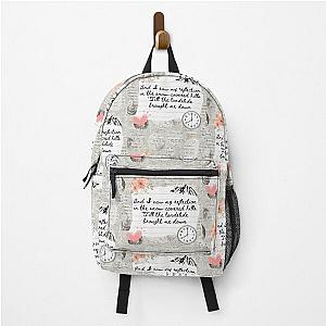 Landslide by Fleetwood Mac Lyric Print Backpack