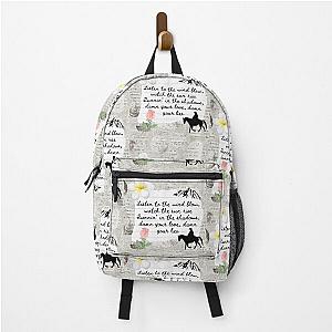 The Chain Fleetwood Mac Lyric Print Backpack