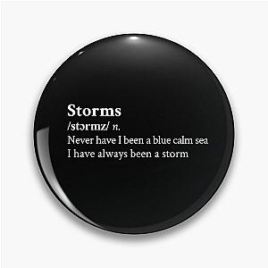 Storms by Fleetwood Mac Black Aesthetic Pin