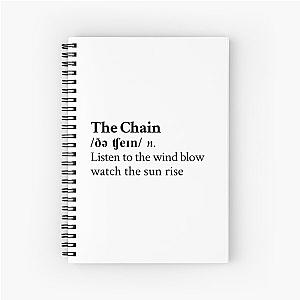 The Chain by Fleetwood Mac Stevie Nicks Aesthetic Minimal Spiral Notebook