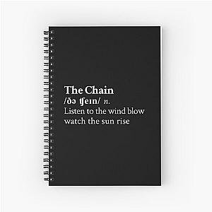 The Chain by Fleetwood Mac Stevie Nicks Aesthetic Minimal Black Spiral Notebook