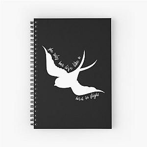 She Rules Her Life Like a Bird in Flight , Fleetwood Mac, Gypsy , Boho , Stevie Nicks , Rhiannon T-Shirt, Life is a Bird Spiral Notebook