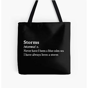Storms by Fleetwood Mac Black Aesthetic All Over Print Tote Bag