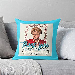 Jessica Fletcher Doesn't Need Your Input Throw Pillow