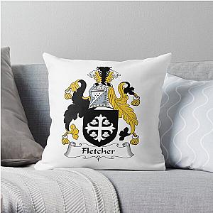 Fletcher Coat of Arms / Fletcher Family Crest Throw Pillow