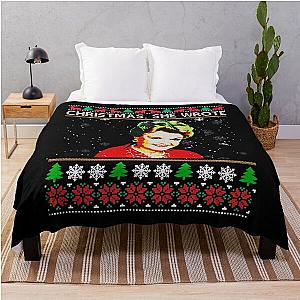 Red color christmas jessica murder fletcher images art Throw Blanket