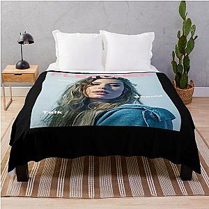 The Lazy Way To Just A Girl Cari Fletcher Premium Vintage Retro Throw Blanket