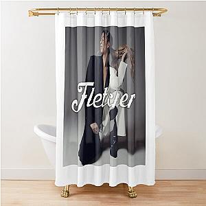 Fletcher Modeling Pose Shower Curtain