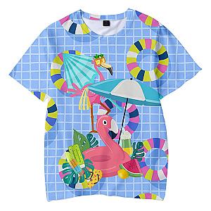 Flim Flam Flamingo 3D Graphic Casual T-shirt [11046] [ID11046]