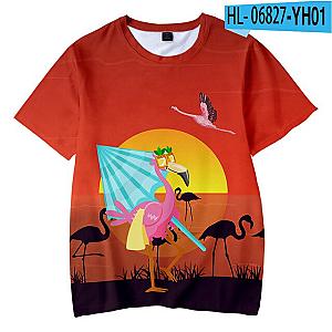 Flim Flam Flamingo 3D Print Casual T-shirt [11044] [ID11044]